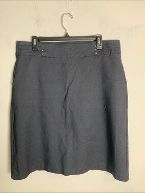 JM Collection Dark Gray A-Line Skirt